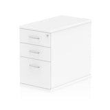 Dynamic I000191 cassettiera ufficio Bianco Truciolare rivestito di melamina [MFC] (Impulse 800mm Deep 3 Drawer Desk High Pedestal White I000191 DD)