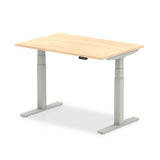 Dynamic Air Colore acero, Argento (Dynamic Air 1200 x 800mm Height Adjustable Desk Maple Top Silver Leg HA01013 DD)