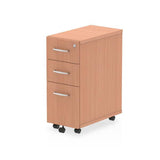 Dynamic I001649 cassettiera ufficio Faggio Truciolare rivestito di melamina [MFC] (Impulse 3 Drawer Narrow Under Desk Pedestal Beech I001649 DD)