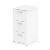 Dynamic I000193 schedario e accessori Truciolare rivestito di melamina [MFC] Bianco (Impulse 3 Drawer Filing Cabinet White I000193 DD)
