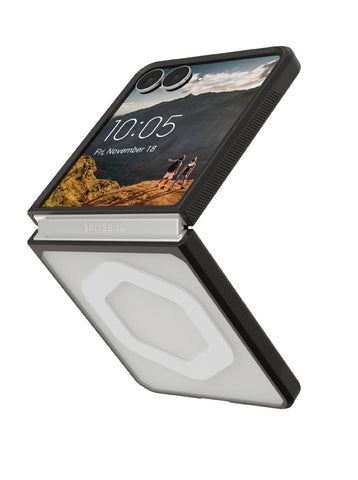UAG Urban Armor Gear Mouve Case mit Magnet-Modul  Samsung Galaxy Z Flip8  ice (transparent)/schwarz  214561114343 (214561114343)
