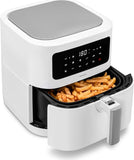 MEDION E40 XL Heiluftfritteuse (5,2 Liter, Airfryer, 2.150 Watt, 9 Automatikprogramme, Backfunktion, lfreies Frittieren, Touch Bedienfeld, LED Anzeige) wei (50075808)