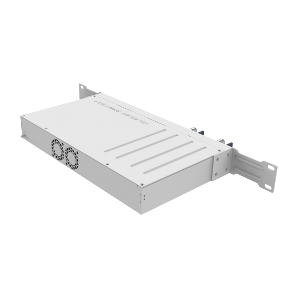 Mikrotik CRS504-4XQ-IN switch di rete Gestito Fast Ethernet [10/100] Supporto Power over Ethernet [PoE] Bianco (Cloud Router Switch - 504-4XQ-IN with QCA9531 650 - MHz CPU, 16 x 25G port 98DX4310 swi