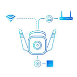 TP-LINK TC65 TELECAMERA DI SORVEGLIANZA IP WI-FI CAPOCORDA QHD 3MP 15 FPS SLOT MICROSD DA ESTERNO IP66 WHITE