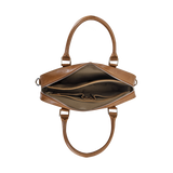 DBRAMANTE1928 ROSENBORG BORSA PER NOTEBOOK DA 14" IN PELLE A GRANA PIENA TASCHE INTERNE E TASCA POSTERIORE CON TRACOLLA CUOIO