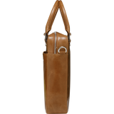 DBRAMANTE1928 ROSENBORG BORSA PER NOTEBOOK DA 14" IN PELLE A GRANA PIENA TASCHE INTERNE E TASCA POSTERIORE CON TRACOLLA CUOIO