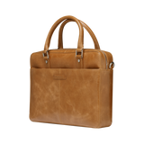 DBRAMANTE1928 ROSENBORG BORSA PER NOTEBOOK DA 14" IN PELLE A GRANA PIENA TASCHE INTERNE E TASCA POSTERIORE CON TRACOLLA CUOIO