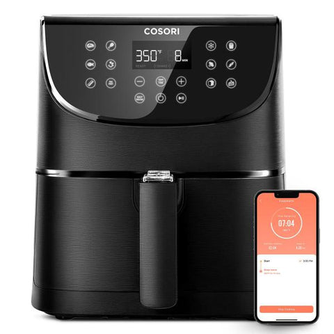 Cosori CS158-RXB friggitrice Singolo 5,5 L Indipendente 1700 W Friggitrice ad aria calda Nero