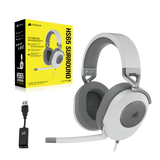 Corsair HS65 SURROUND Auricolare Cablato Portatile Giocare Bianco