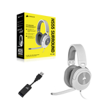Corsair HS55 SURROUND Auricolare Cablato Portatile Giocare Bianco