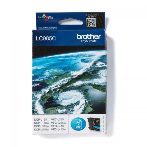BROTHER LC-985C CARTUCCIA CIANO PER MFC-J220/J265W/J410/DCP-J515W 260PG