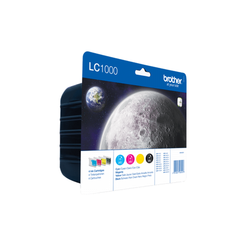 BROTHER LC1000VALBP PACK CARTUCCE NERO+CIANO+MAGENTA+GIALLO PER STAMPANTI BROTHER INK JET