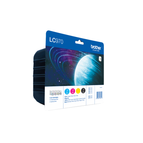 BROTHER MULTIPACK LC-970VALBP CARTUCCE NERO+CIANO+MAGENTA+GIALLO PER STAMPANTI BROTHER INK JET