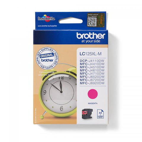 BROTHER LC-125XLM CARTRUCCIA MAGENTA PER MFC-J4410DW/4510DW 1.200PG