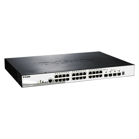 D-Link DGS-1510-28XMP Gestito L2/L3 Gigabit Ethernet (10/100/1000) Supporto Power over Ethernet (PoE) Nero, Grigio