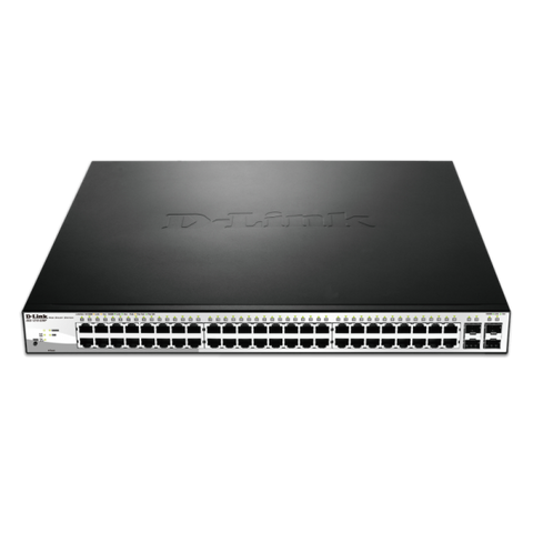D-LINK DGS-1210-52MP SWITCH GESTITO 8 x 10/100/1000 (PoE+) + 40 x 10/100/1000 (PoE) + 4 x SFP PoE+ (370 W) MONTABILE SU RACK