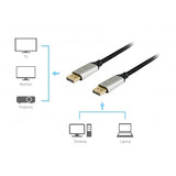 Cable Premium DisplayPort 1.4 EQUIP 119265 CAVO DISPLAYPORT MASCHIO-MASCHIO 8K 60Hz HDR/DSC/MST 5 MT NERO