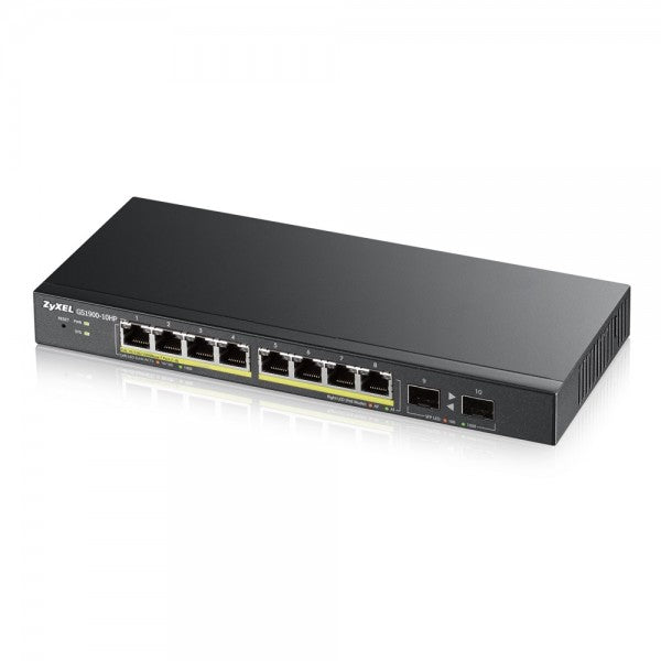 Zyxel GS1900-8HP v3 PoE Gestito L2 Gigabit Ethernet [10/100/1000] Supporto Power over Ethernet [PoE] Nero (GS1900-8HP V3 - .)