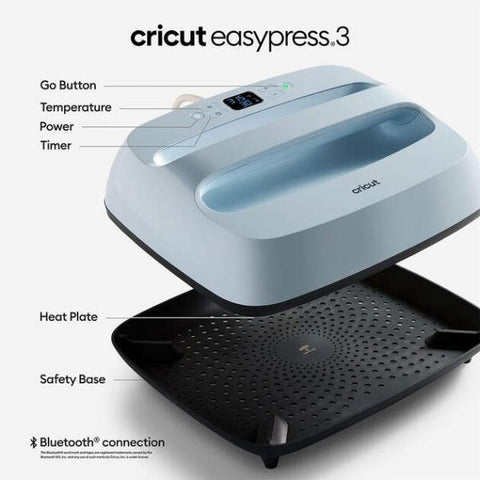 Cricut EasyPress 3 Blu, Nero 300 x 250 mm 205 C Display incorporato (CRICUT EASYPRESS 3 12X10)