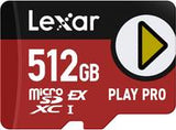 Lexar 512GB microSDXC Express PLAY Pro Express 7.1 UHS-I C10 U3 V30 (LMSXPS0512G-BNNNG)
