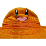 Coperta con cappuccio 3D - POKEMON - Charmander - 120 x 150 cm - Ultra morbida - Colorata
