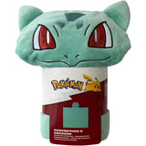 Coperta in pile con cappuccio 3D - POKEMON - Bulbasaur - 120 x 150 cm