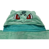 Coperta in pile con cappuccio 3D - POKEMON - Bulbasaur - 120 x 150 cm