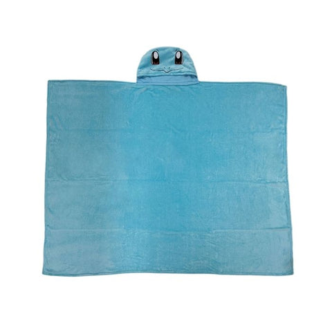 Coperta in pile con cappuccio 3D - POKEMON - Squirtle - 120 x 150 cm - Morbida e colorata