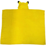Coperta con cappuccio 3D - POKEMON - Pikachu - 120 x 150 cm - Ultra morbida - Design colorato