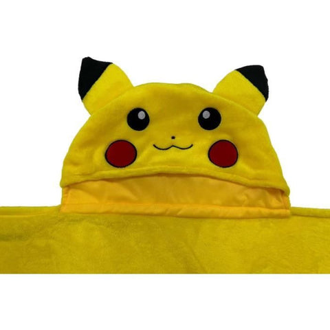 Coperta con cappuccio 3D - POKEMON - Pikachu - 120 x 150 cm - Ultra morbida - Design colorato