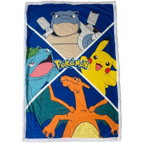 Coperta Sherpa - POKEMON - Evoluzioni Pokemon Let's Go - 100 x 150 cm