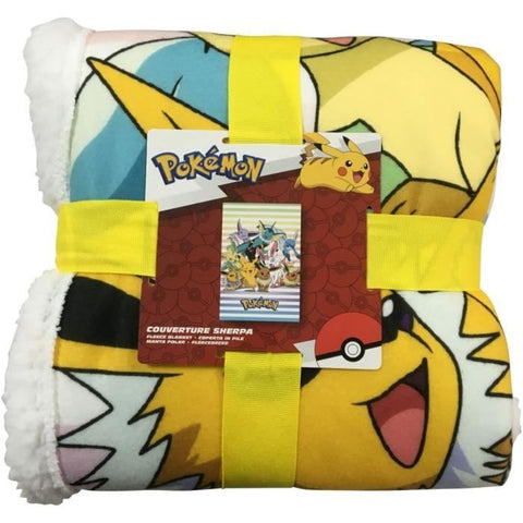Coperta Sherpa - POKEMON - Evoluzioni - 100 x 150 cm