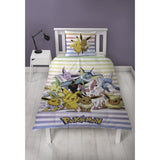 Set letto reversibile - POKEMON - Pikachu e Eevee - Microfibra - 1 copripiumino 140 x 200 cm + 1 federa 63 x 63 cm