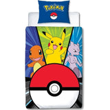 Set letto - POKEMON - Pikachu e Poké-ball - Microfibra - 1 copripiumino 140 x 200 cm + 1 federa 63 x 63 cm