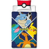 Set letto - POKEMON - Starter Evolution II - Microfibra - 1 copripiumino 140 x 200 cm + 1 federa 63 x 63 cm