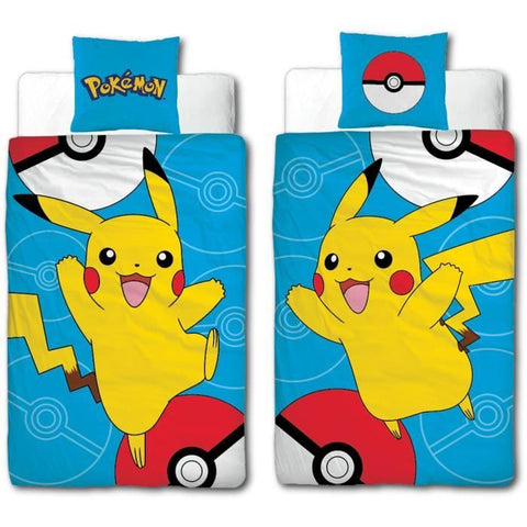 Set letto - POKEMON - Pikachu III - Microfibra - 1 copripiumino 140 x 200 cm + 1 federa 63 x 63 cm