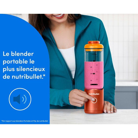 Nutribullet Smoothie-Maker, fr unterwegs, 0,59 l Fassungsvermgen, Akkubetrieb, Icecrush-Funktion, (NBP013OR)