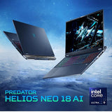 ACER PREDATOR HELIOS NEO 18 AI PHN18-72-914F 18" WQXGA INTEL CORE ULTR A9 275HX RAM 32GB-SSD 2TB NVMe-NVIDIA GEFORCE RTX 5070 8GB-WI-FI 6E -GIGABIT ETHENET BLUETOOTH-WIN 11 HOME (NH.QVEET.005)