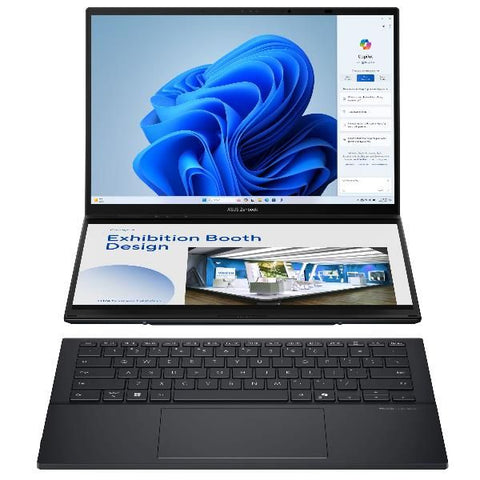 ASUS ZENBOOK DUO UX8406CA-PZ213X 14" OLED 3K TOUCH SCREEN 2880 X 1800 INTEL CORE ULTRA 9 285H RAM 32GB-SSD 1TB NVME-INTEL ARC GRAPHICS-WI-FI 7-WIN 11 PROF (90NB14X1-M00BN0)
