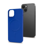 Funda Celly para Apple iPhone 15, compatible con CromoMag y MagSafe, en TPU azul