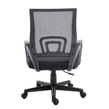 EQUIP SEDIA DA UFFICIO CON SCHIENALE IN RETE ERGONOMICA TRASPIRANTE CON BRACCIOLI NERO