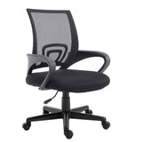 EQUIP SEDIA DA UFFICIO CON SCHIENALE IN RETE ERGONOMICA TRASPIRANTE CON BRACCIOLI NERO