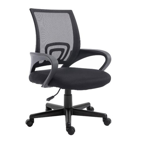 EQUIP SEDIA DA UFFICIO CON SCHIENALE IN RETE ERGONOMICA TRASPIRANTE CON BRACCIOLI NERO