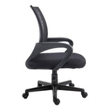 EQUIP SEDIA DA UFFICIO CON SCHIENALE IN RETE ERGONOMICA TRASPIRANTE CON BRACCIOLI NERO