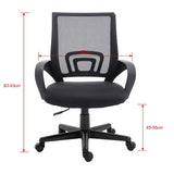 EQUIP SEDIA DA UFFICIO CON SCHIENALE IN RETE ERGONOMICA TRASPIRANTE CON BRACCIOLI NERO