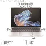 HP ELITEBOOK X G1A NEXT GEN Ai 14" OLED 2.8K TOUCH SCREEN 2880 x 1800 AMD RYZEN Ai 9 HX 370 RAM 32GB-SSD 1TB NVMe TLC-AMD RADEON GRAPHICS-WI-FI 7-WIN 11 PROF (B68YWET#ABZ)