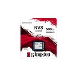Kingston NV3 - SSD - 500 GB - intern - M.2 2230 - PCIe 4.0 x4 (NVMe)