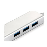 LEVEL ONE USB-0504 ADAPTADOR DE RETE USB-C + HUB 3 PUERTOS USC 3.0 BLANCO