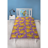 Completo letto reversibile - POKEMON - Pikachu - Microfibra - 1 copripiumino 140 x 200 cm + 1 federa 63 x 63 cm