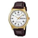 Casio Collection Orologio Mod. Day Date Gold Romans, Leather ***